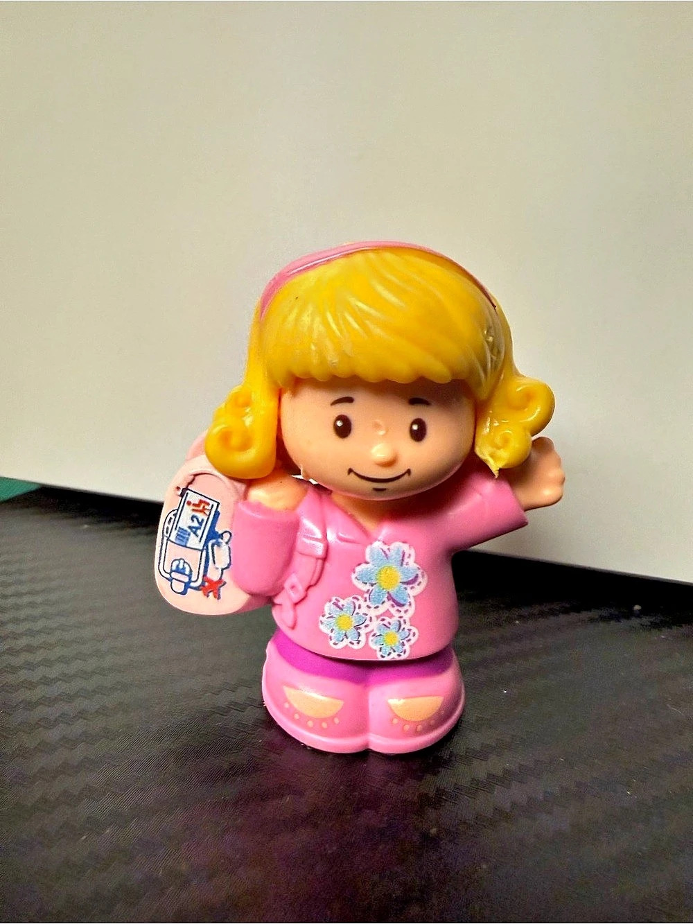 Fisher-Price Little People Emma Girl Pink Backpack School Figure